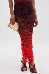 OH FIRE OMBRE MAXI SKIRT