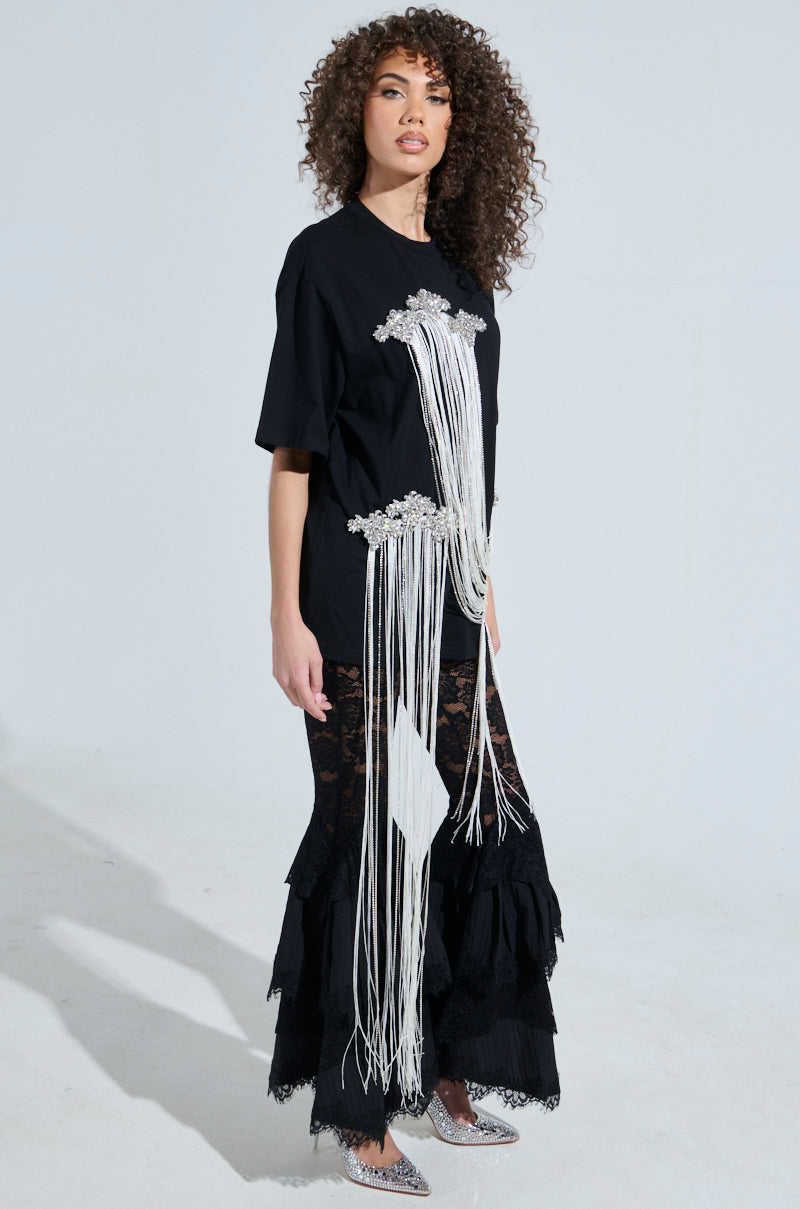 FRINGE DRAPED TOP