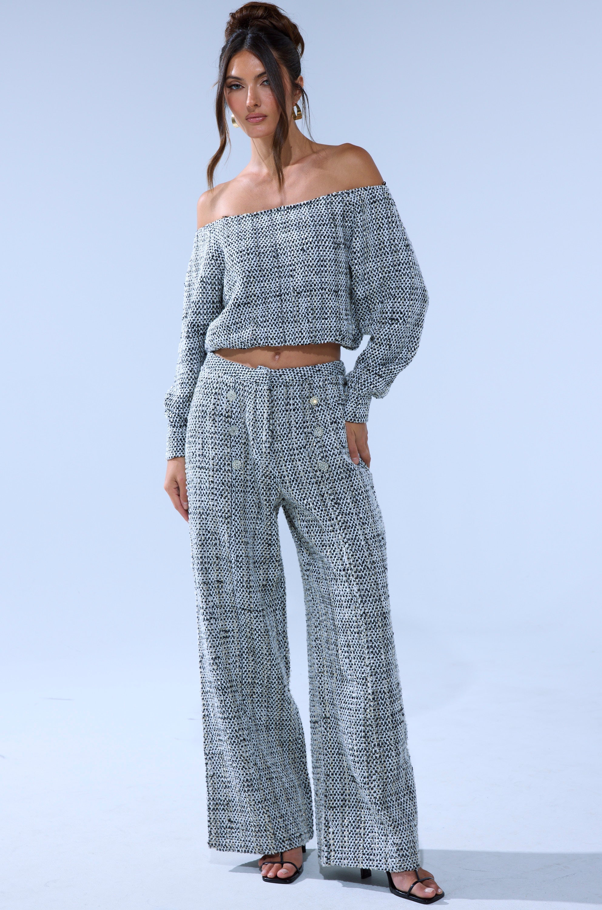 DRESSY VIBES TWEED PANT