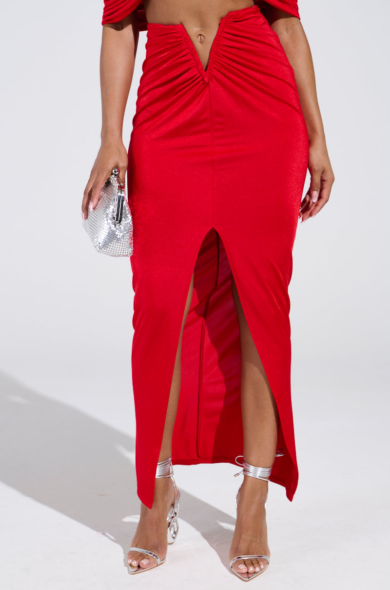 DREAM CATCHER MAXI SKIRT IN RED