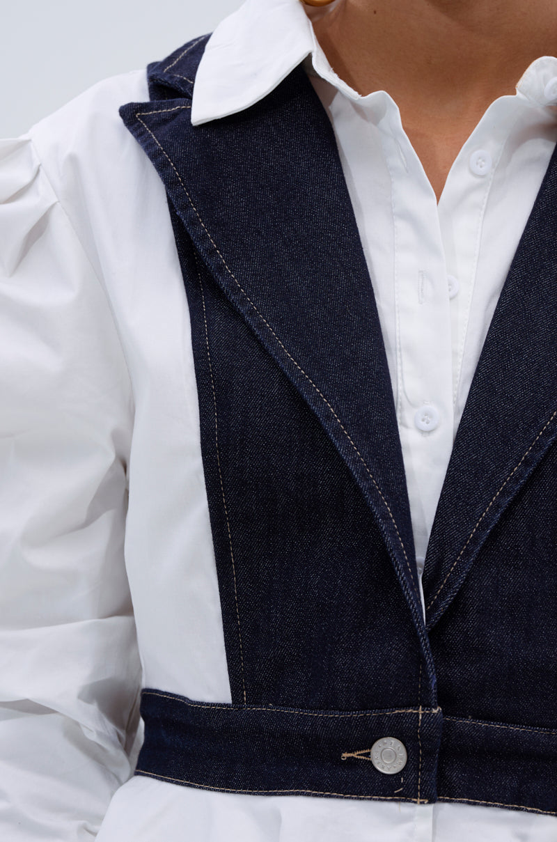 I ADORE YOU BUTTON DOWN BLOUSE