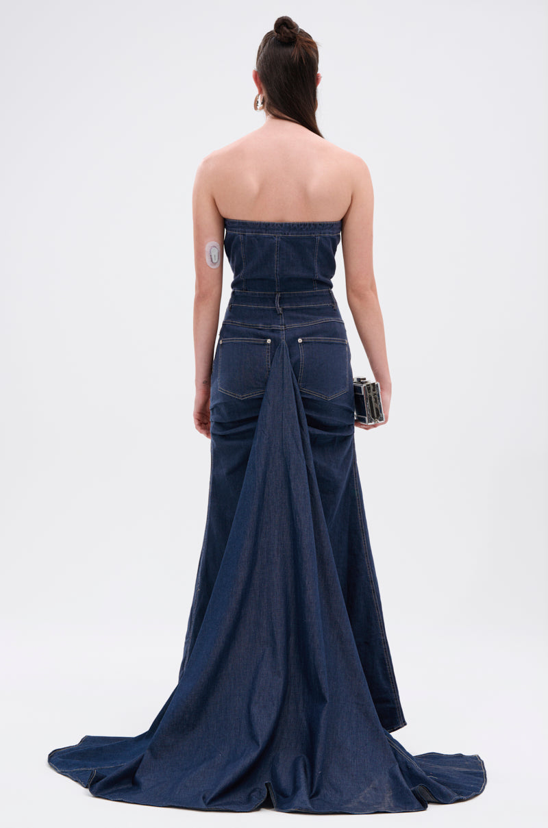 LUNA DENIM MAXI DRESS
