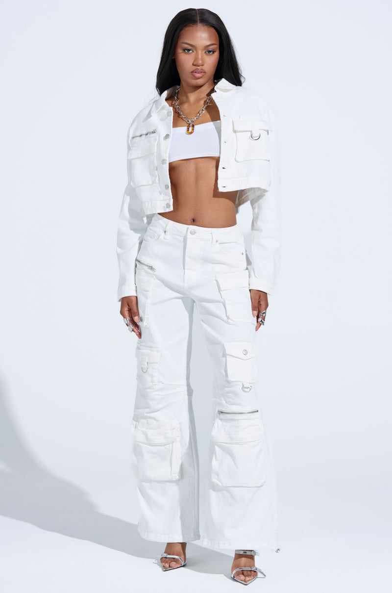 KYLIE CARGO DENIM JACKET