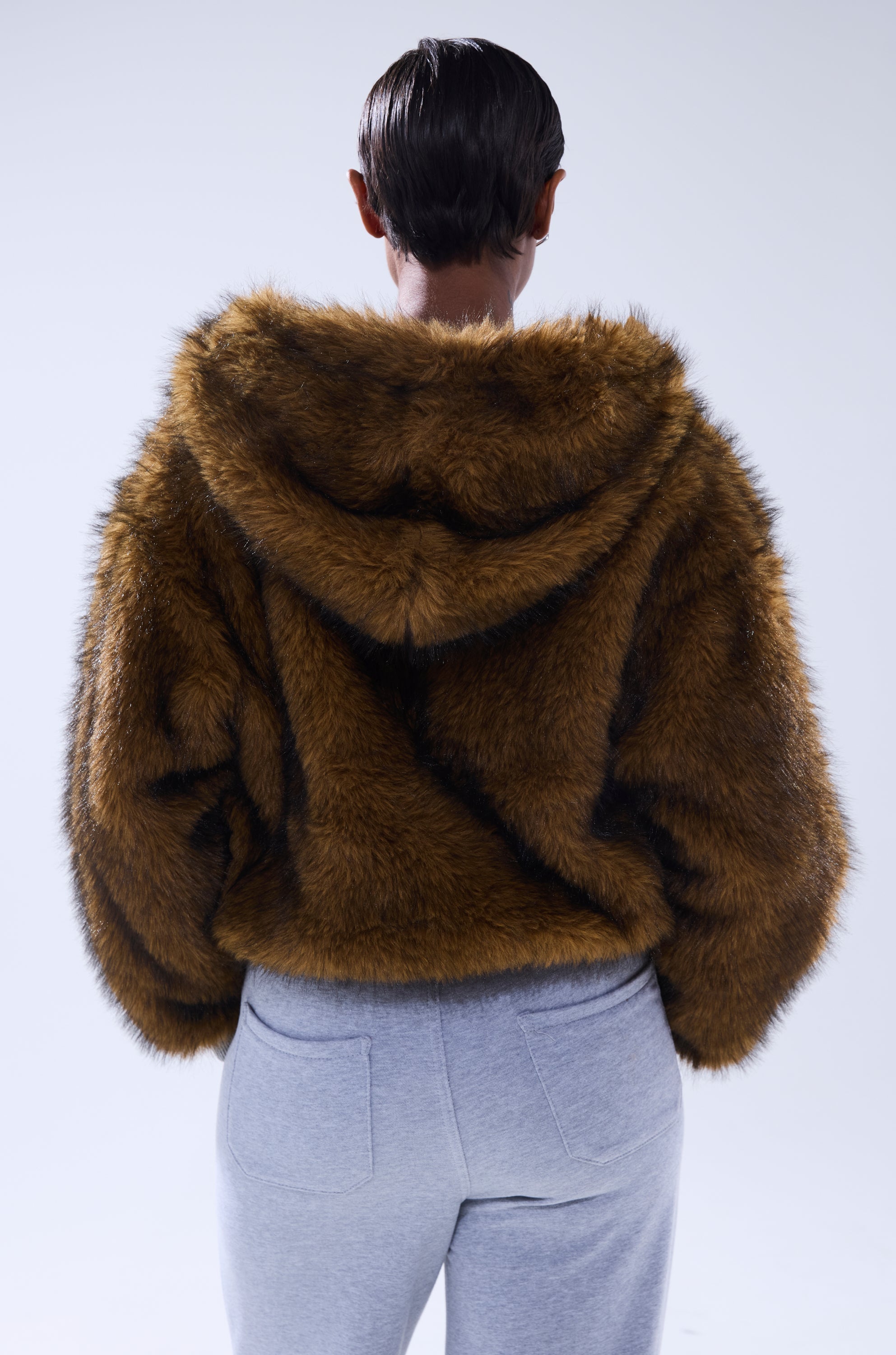 BEST OF BOTH WORLDS REVERSIBLE FUR SWEATSHIRT