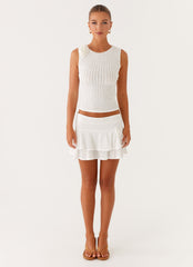 Lisbon Tank Top - White