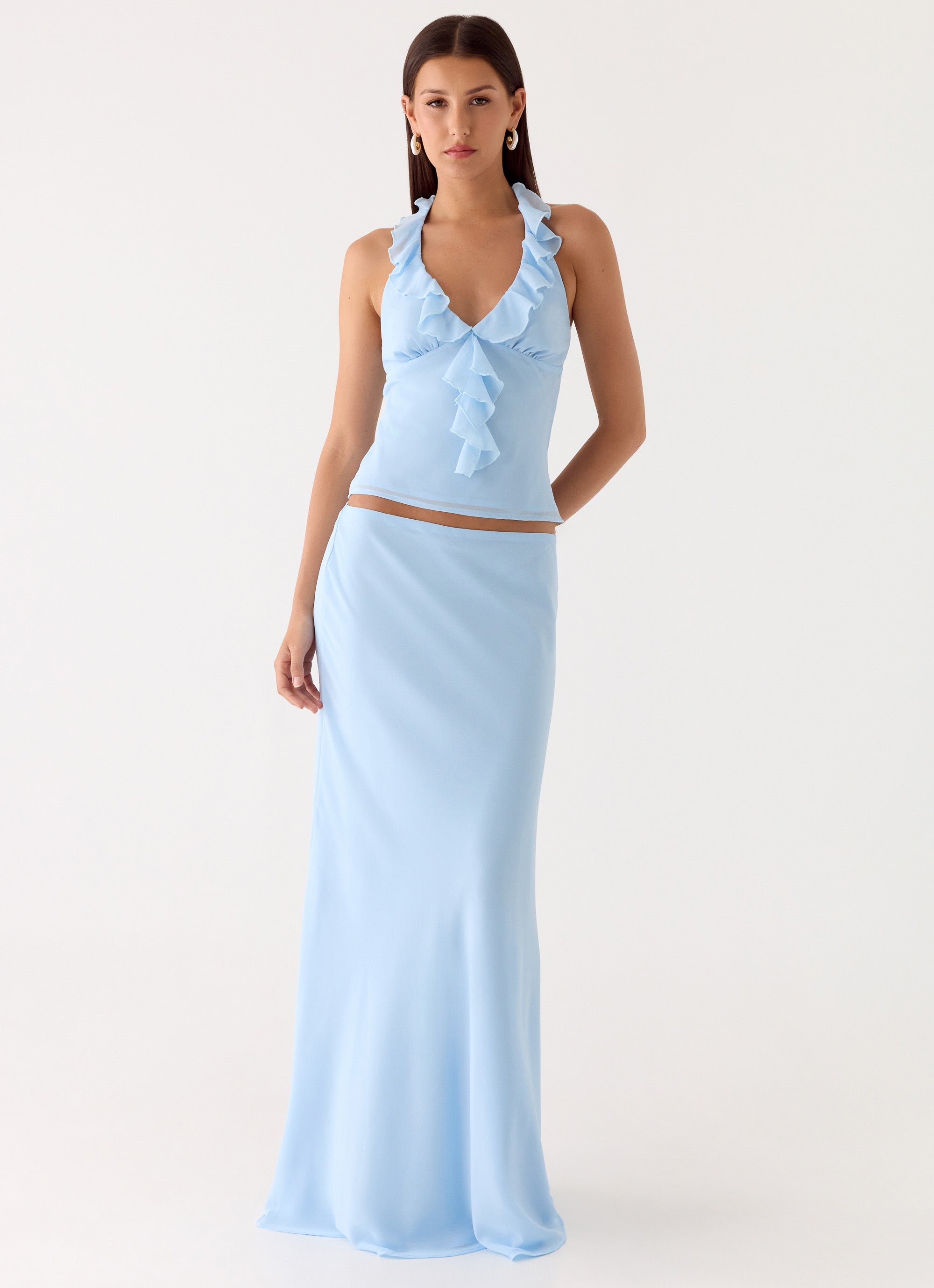 Log In Halter Top - Blue