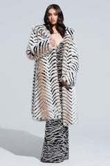 LOLA HOODED FAUX FUR JACKET