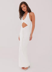 Allanna Frill Maxi Dress - White