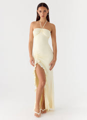 Right Hand Girl Maxi Dress - Lemon Yellow
