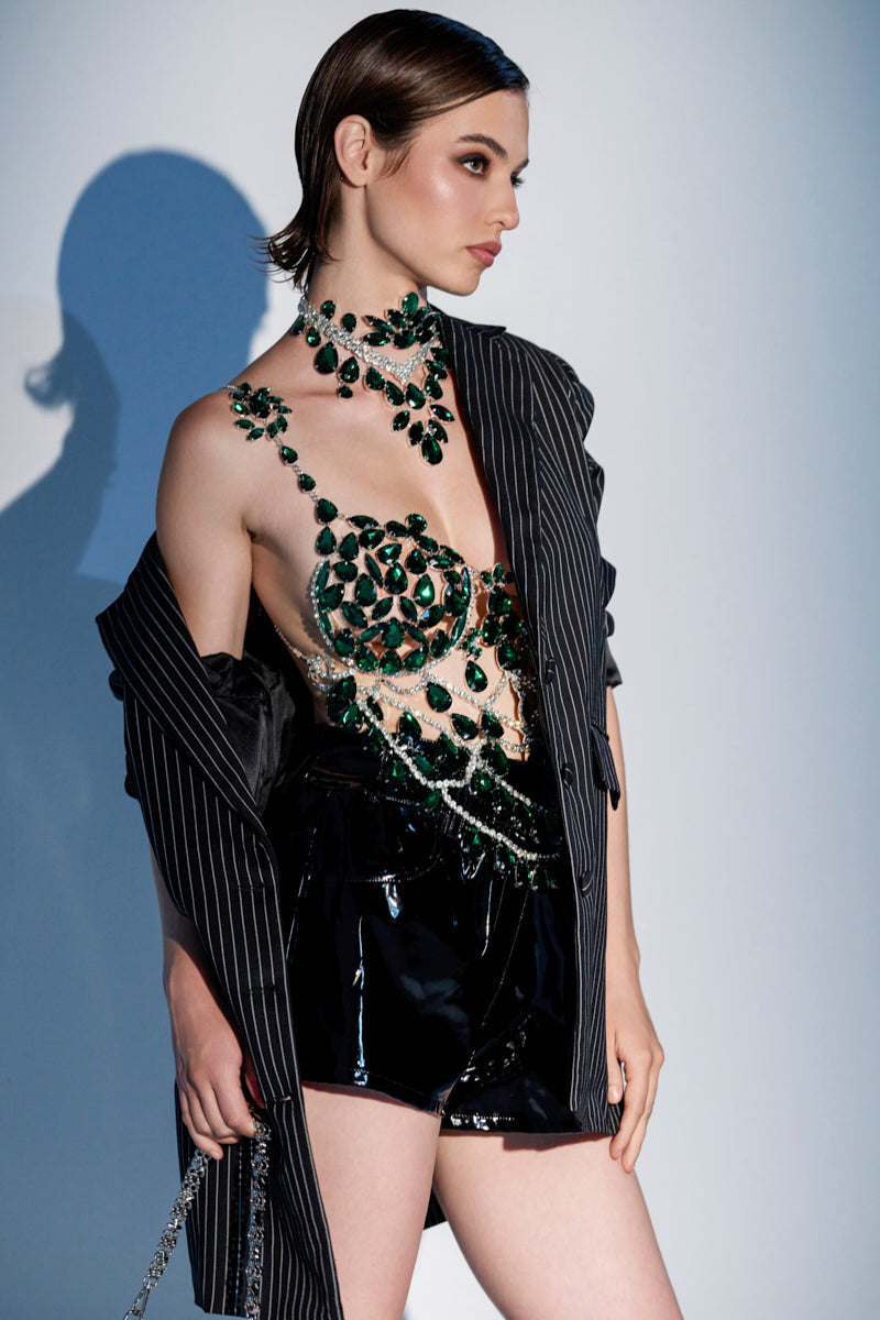 LUCKY ME RHINESTONE BLOUSE