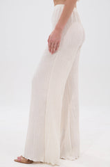 OLIVIA PLISSE PANT IN WHITE