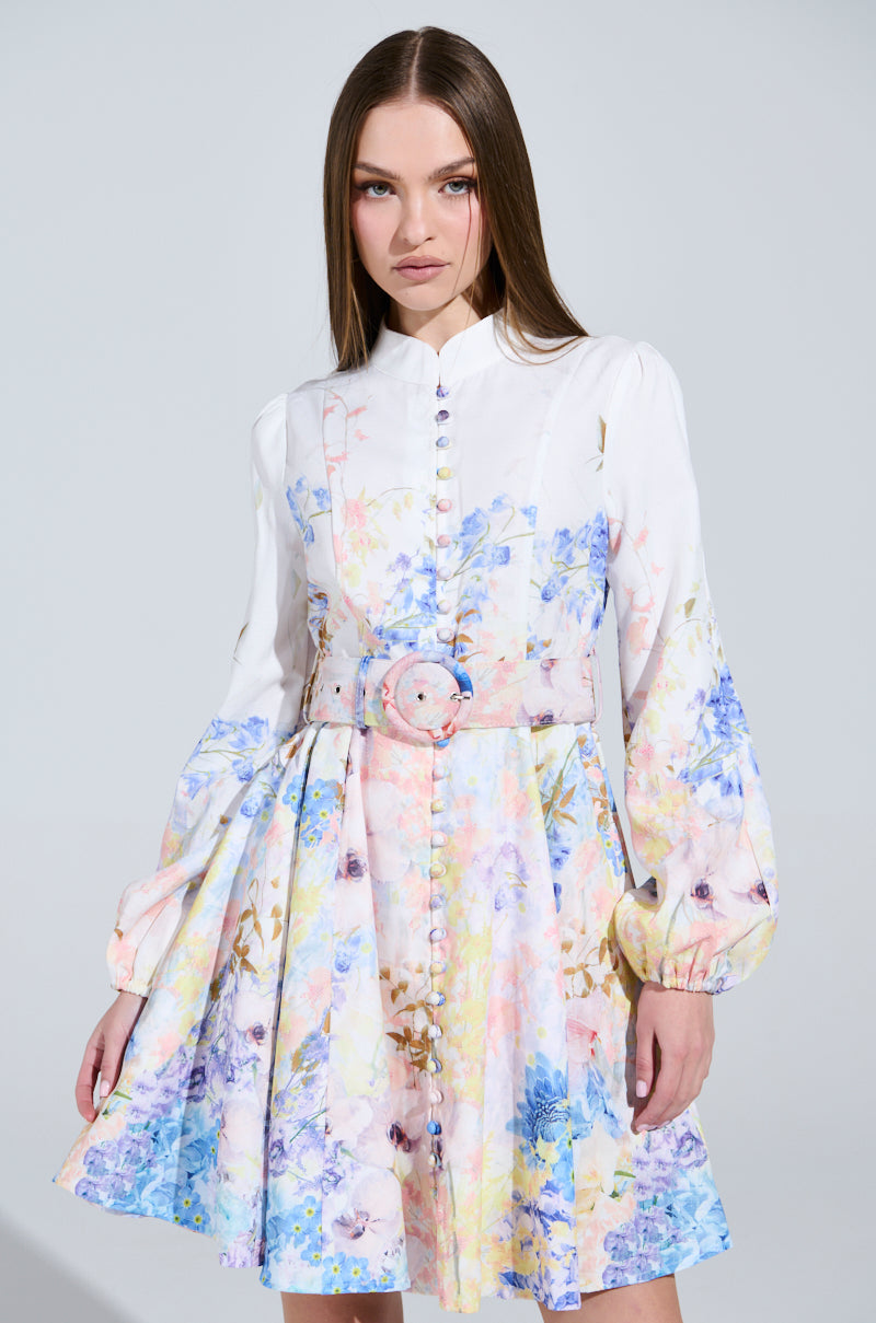 EXPENSIVE TASTE FLORAL MINI DRESS