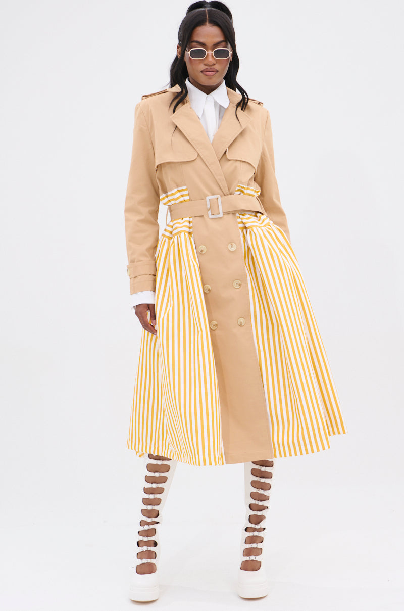 LIKE A LADY STRIPED TRENCH