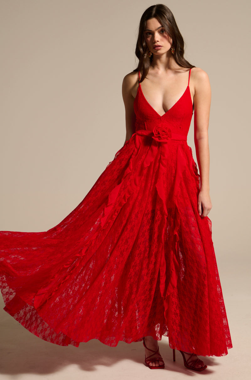 MISS AMERICANA RUFFLE DRESS AND NECKLACE SET