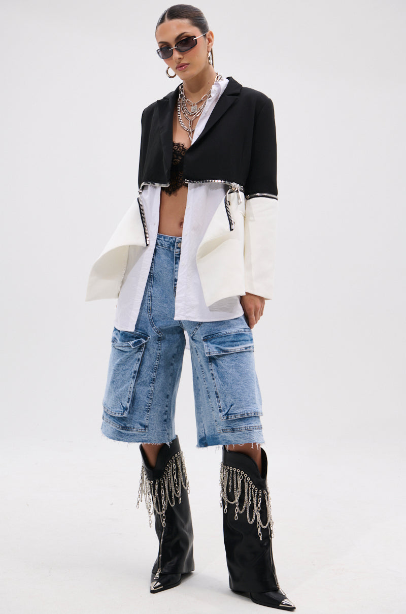 DON'T TRIP ZIPPER BLAZER