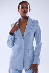 HERE FOR A GOOD TIME EMBELLISHED BLAZER
