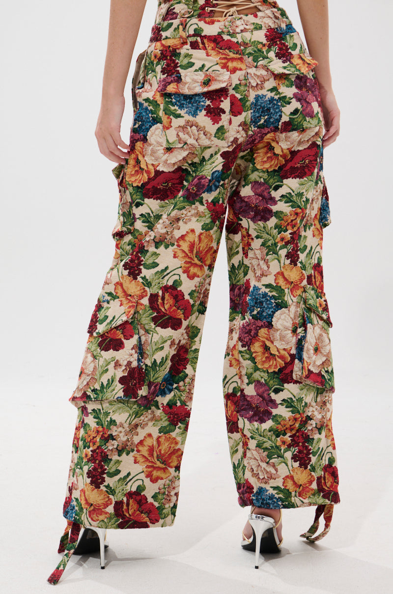 FLORAL FOR DAYS BROCADE TROUSER