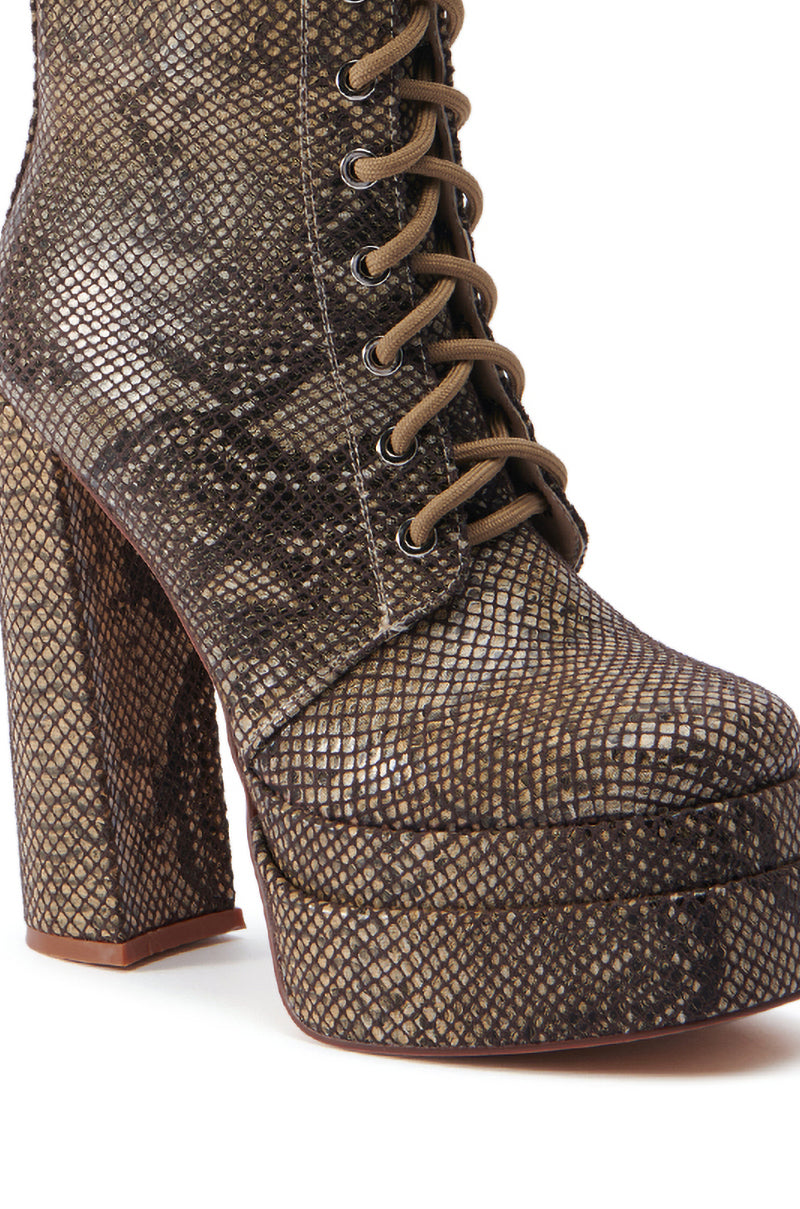 AZALEA WANG STILEO SNAKE BOOTIE