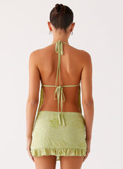 Savoir Beaded Mini Skirt - Mint