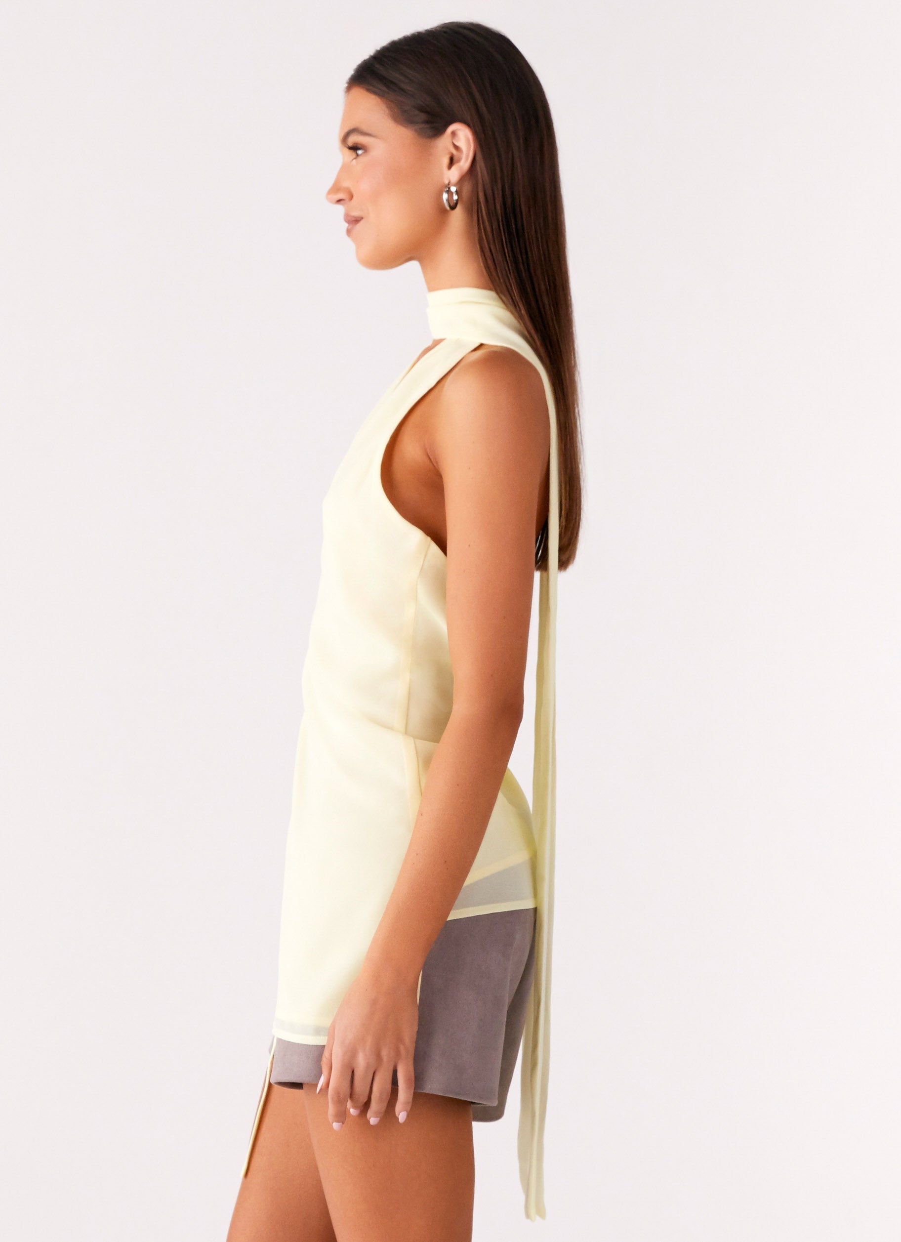 Solari Scarf Top - Yellow