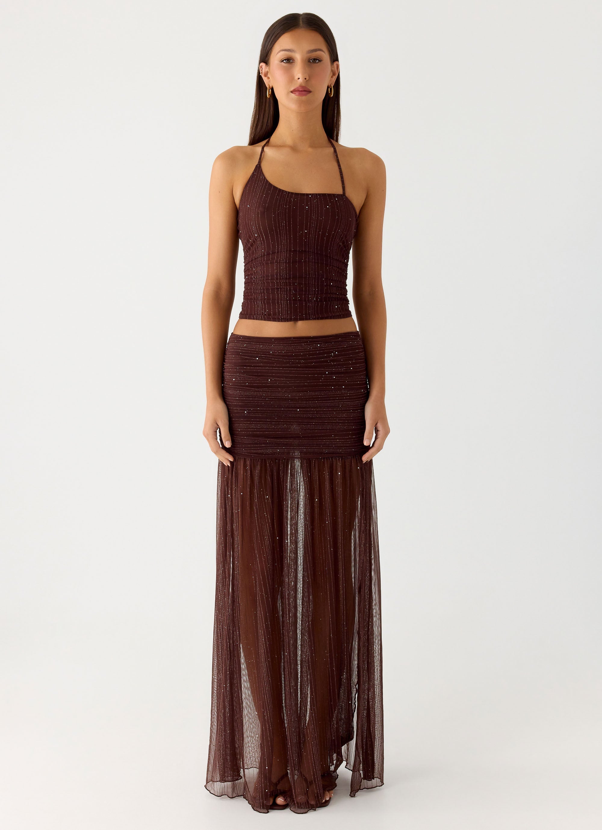 Sparkling Night Top - Chocolate