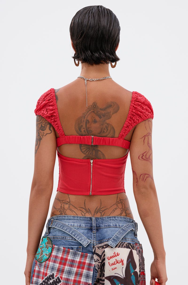 GIRL ON FIRE LACE CORSET