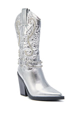 AZALEA WANG UMBRA SILVER WESTERN BOOT