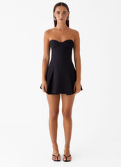 Victoria Strapless Mini Dress - Black