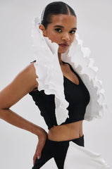 FASHION ICON RUFFLE BANDAGE BLOUSE