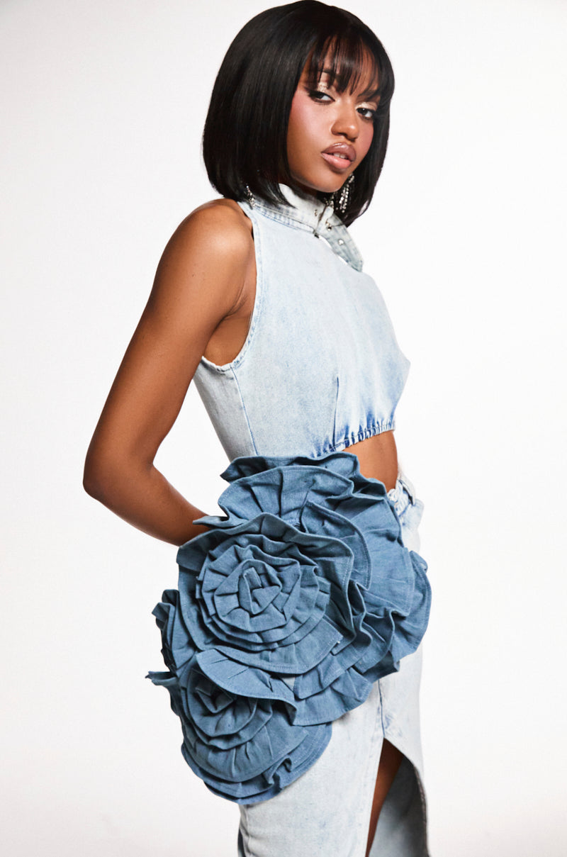 MORE IS BETTER DENIM BROOCH