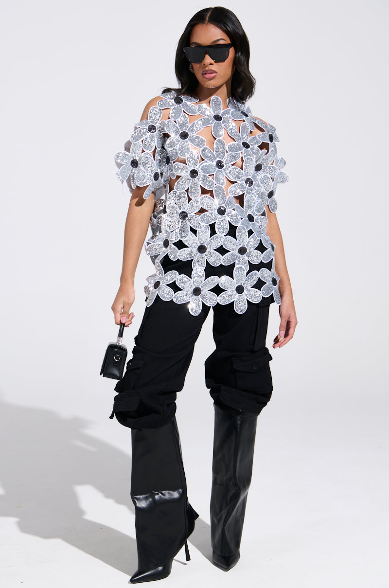 FLOWER POWER OVERSIZED TSHIRT