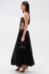 ROYAL TULLE TRIM CORSET TOP