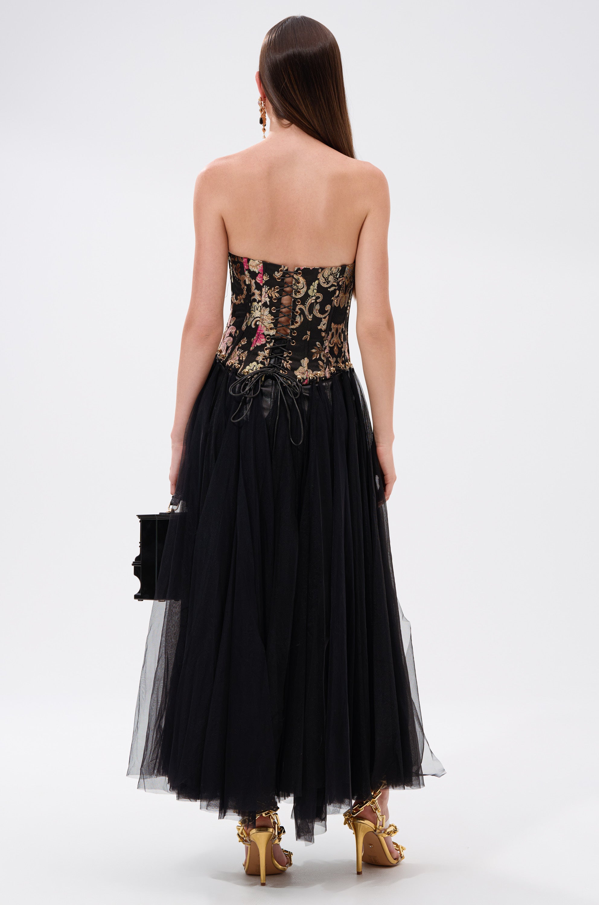 ROYAL TULLE TRIM CORSET TOP
