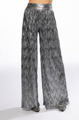 ABOVE ALL METALLIC WIDE LEG PANT