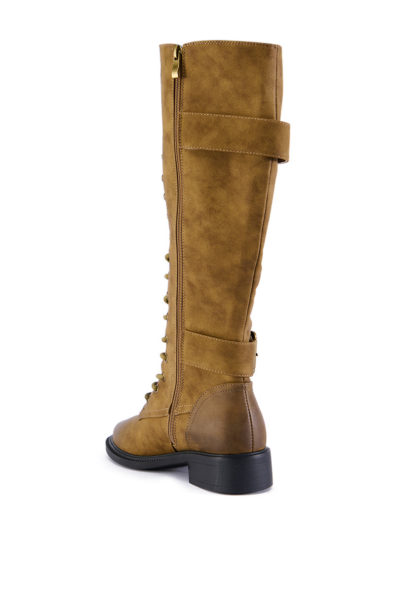 AZALEA WANG EMMOTT LACE UP BOOT