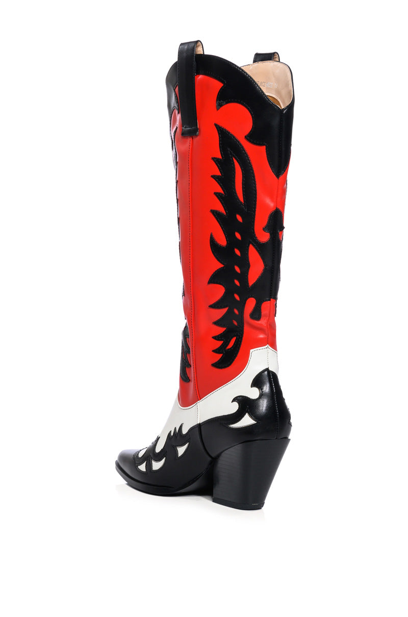 AZALEA WANG GFORCE MULTI COLORED WESTERN BOOT
