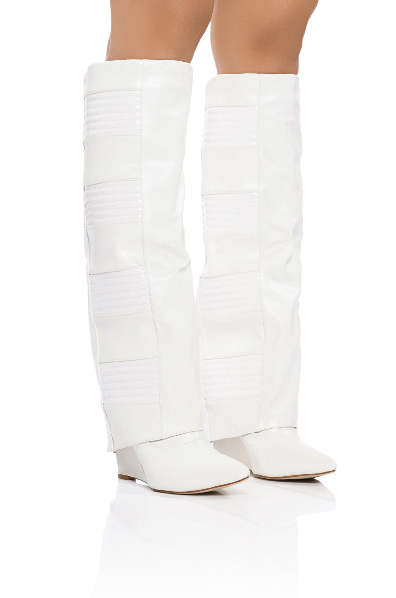 AZALEA WANG LIKE RAIN IN THE SUN WEDGE BOOT IN WHITE