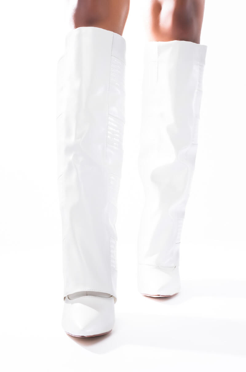 AZALEA WANG LIKE RAIN IN THE SUN WEDGE BOOT IN WHITE
