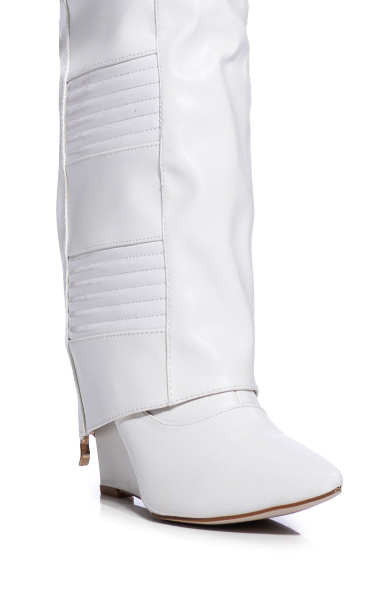 AZALEA WANG LIKE RAIN IN THE SUN WEDGE BOOT IN WHITE