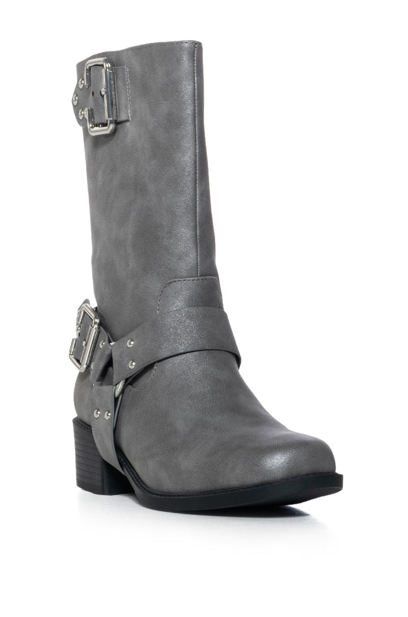 AZALEA WANG MON CHERIE GRAY BOOTIE