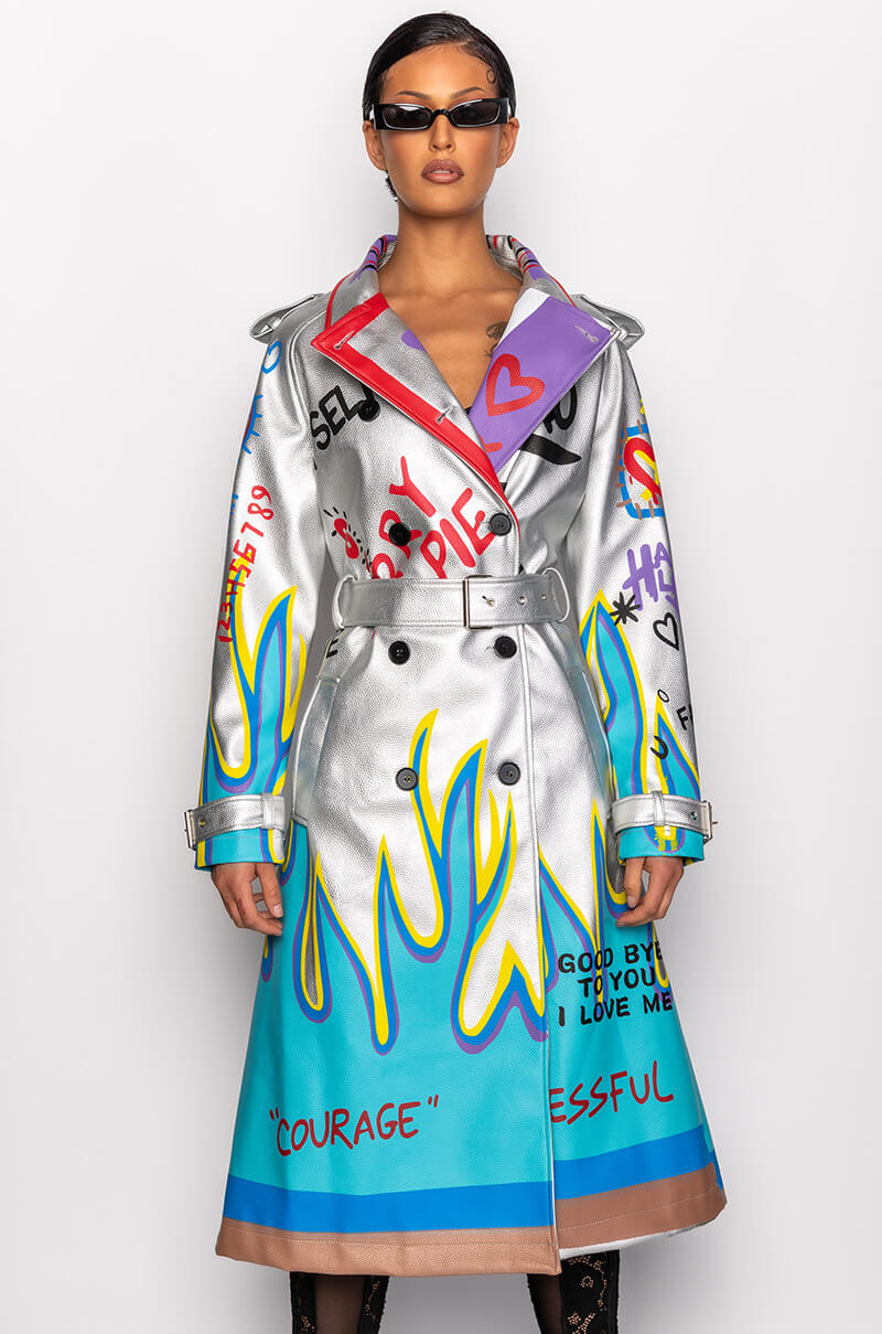 AZALEA WANG PHOENIX RISING MOTO PATCH JACKET