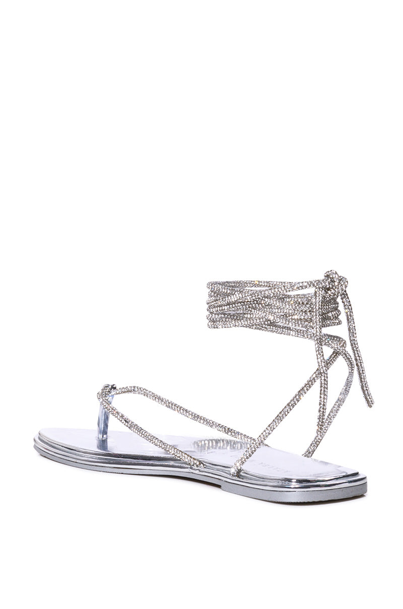 AZALEA WANG STARSTRUCK SILVER PU SANDAL