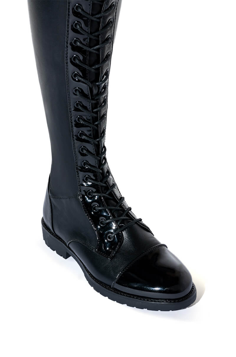 AZALEA WANG THESE ARE MY ONLY INTENTIONS THIGH HIGH FLAT BOOTS
