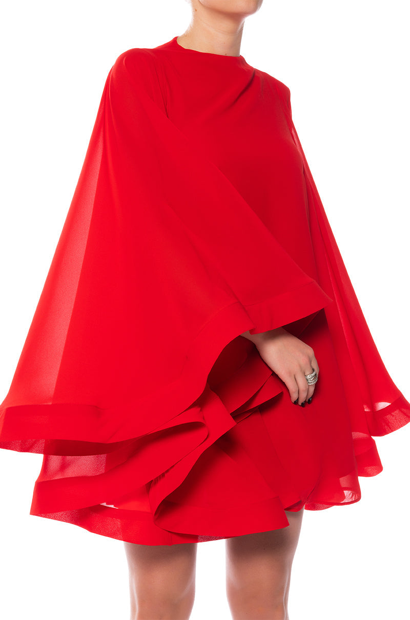 BAD ROMANCE RELAXED DRAPE MINI DRESS