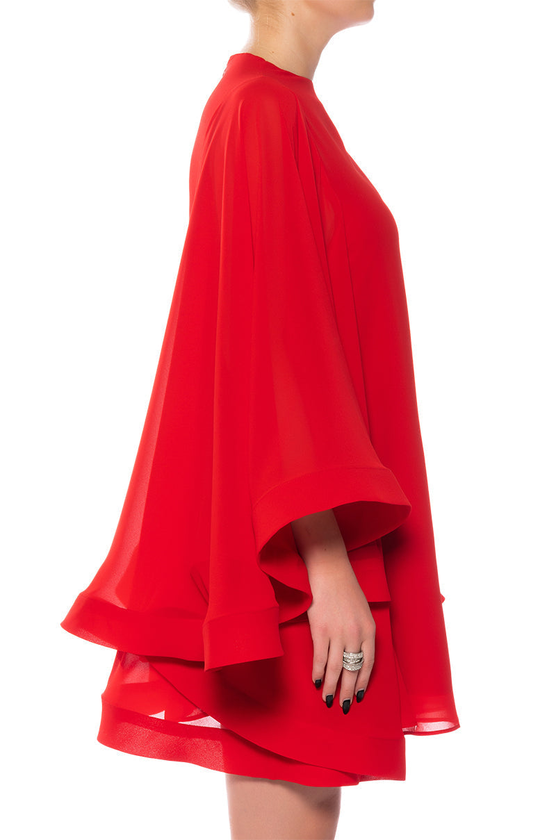 BAD ROMANCE RELAXED DRAPE MINI DRESS