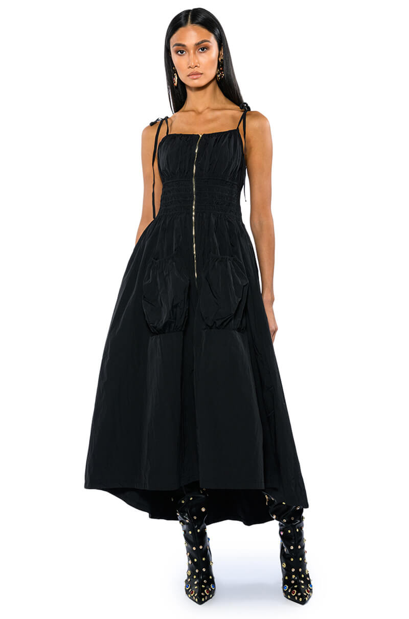 BELLE SLEEVELESS PARACHUTE MAXI DRESS