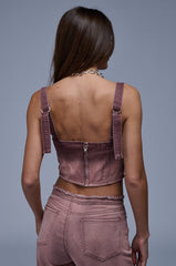 BRAWNWYN OMBRE DENIM TOP