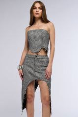 CALLING MY NAME SKIRT IN GRAY