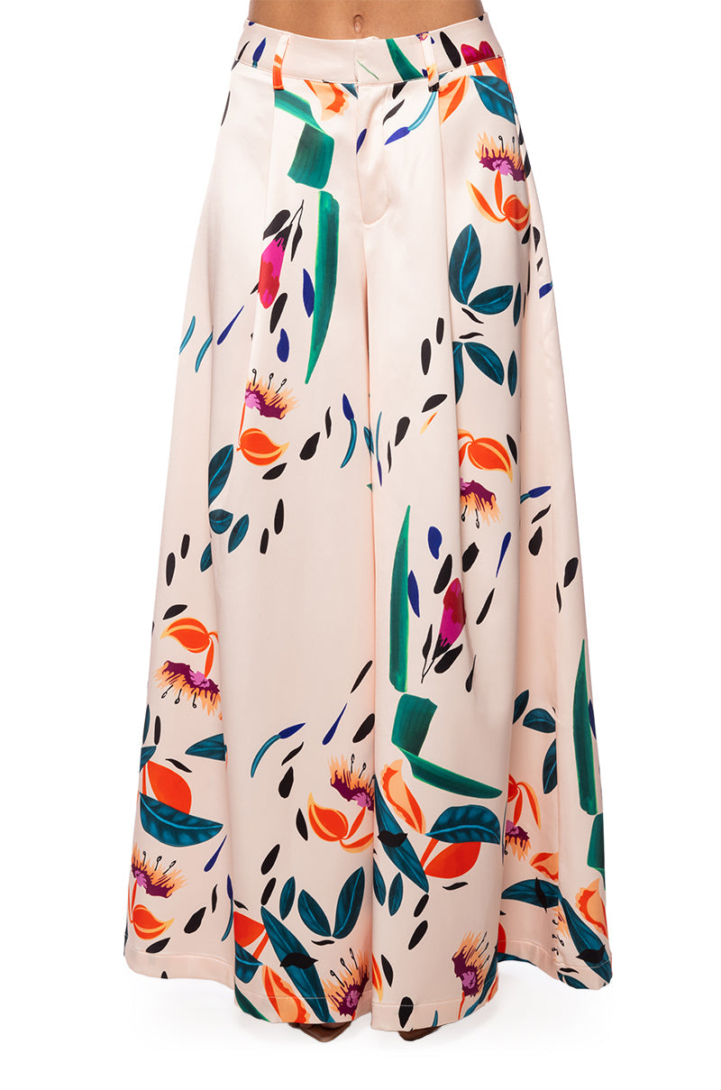 CANDY RAIN SATIN WIDE LEG PANT