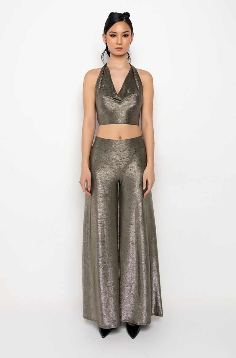 CAN'T TOP WON'T STOP WIDE LEG PALAZZO PANTS